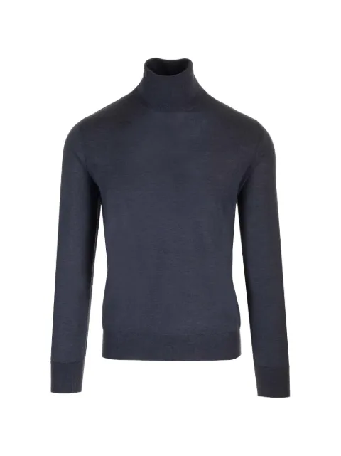 Al Duca D’Aosta 1902 Dolcevita fine-knit roll-neck sweater Blue 73ADOLCEVITASILKA