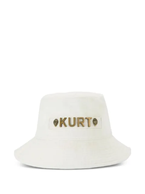 Kurt Geiger London logo-plaque appliqué bucket hat White 5404341499