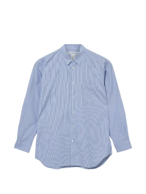 Comme Des Garçons vertical-stripe patch-pocket shirt Blue FZB125060STRIPE122