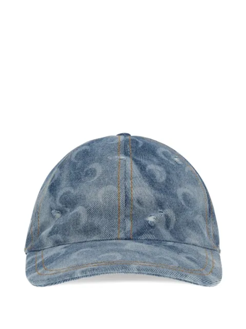 Marine Serre Moon denim baseball hat Blue UHG048ACDEN0011BL05