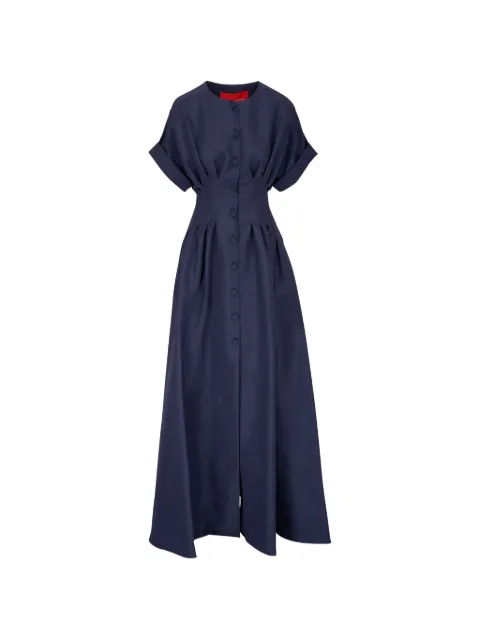 Carolina Herrera shirred-waist maxi dress Blue ICN11N729SFA493