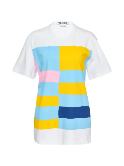 Comme Des Garçons Comme Des Garçons colour-block print t-shirt White RQT024