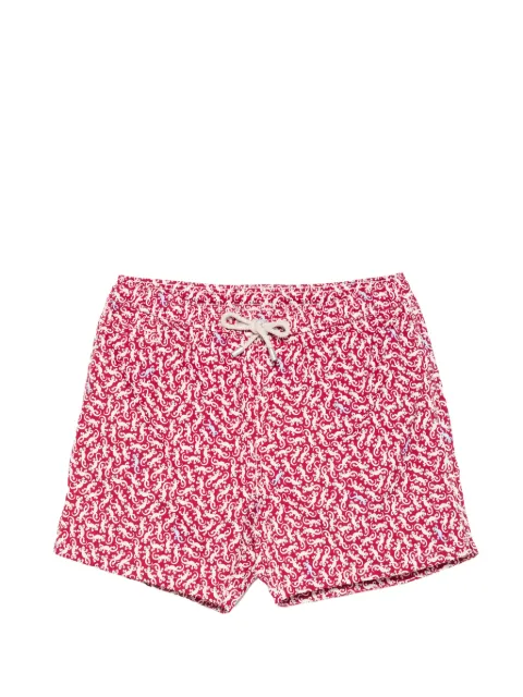 MC2 Saint Barth Lighting Micro lizard-print swim shorts Red LIG001604033L