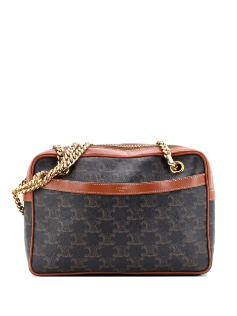 Celine Pre-Owned Patapans Bag Triomphe Coated Canvas Small shoulder bag Brown HGOSHYAWWLKT8JPB