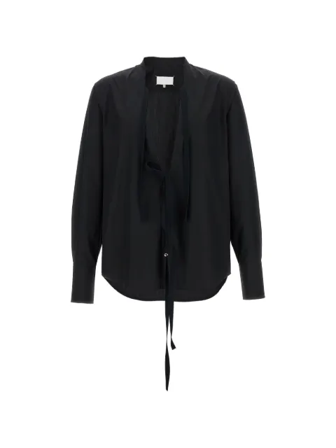 Maison Margiela Four Stitches raw-cut cotton shirt Black S67DT0031S43001900