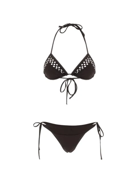 The Attico Il Primo Bagno cut-out details bikini Brown 260WBC00014204