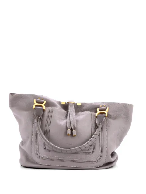 Chloé Pre-Owned Marcie Leather Large tote bag Grey PUK8BKLNK6WTXM40