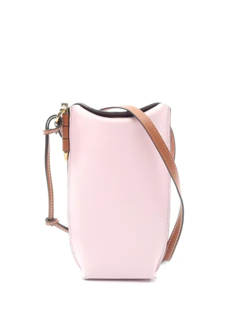 Loewe Pre-Owned 2010-2026 Leather Gate Pocket crossbody bag Pink WBUSFBUG7WJ1INVZ