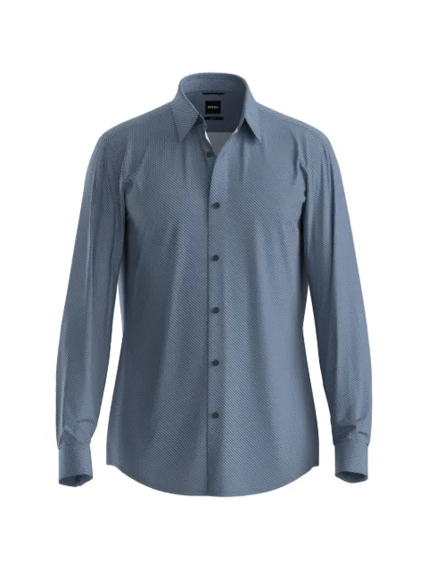 BOSS long-sleeves button-up shirt Blue 50562148
