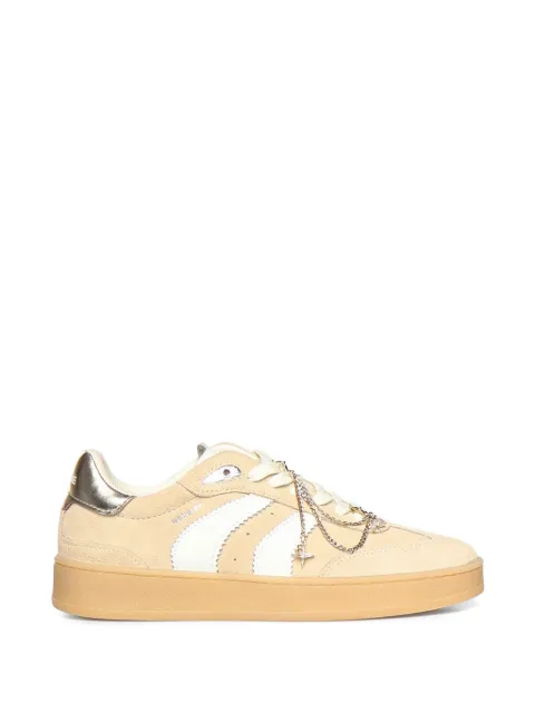 Crime London Wembley chain-detail suede sneakers Neutrals 29305PP8