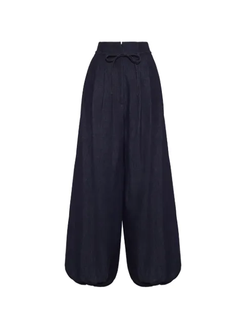 Adam Lippes Kaito tie-fastening wide-leg jeans Blue R26512DN