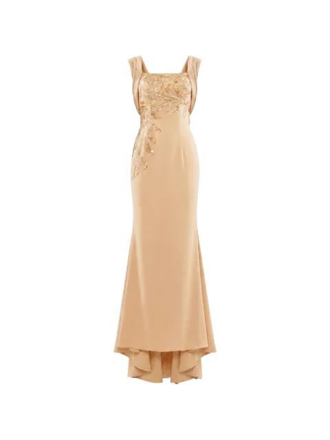 Saiid Kobeisy sequin-embellished draped maxi dress Neutrals RTWFW2548