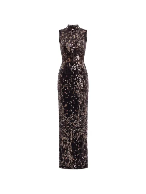 Saiid Kobeisy sequin-embroidered sleeveless maxi dress Black RTWFW2553