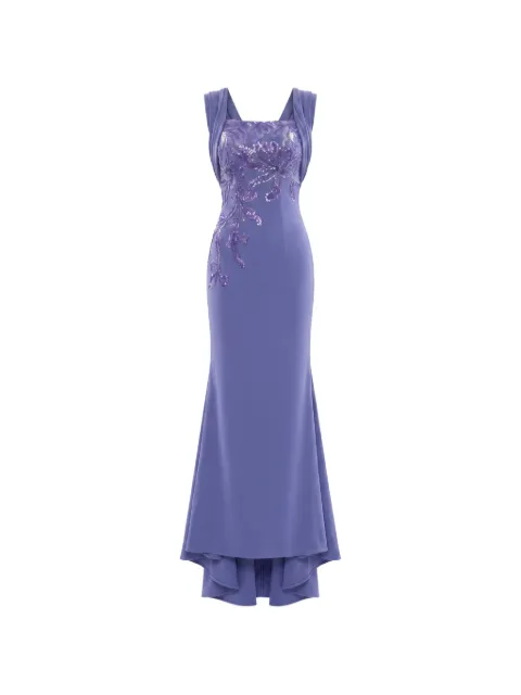 Saiid Kobeisy sequin-embellished draped maxi dress Purple RTWFW2548
