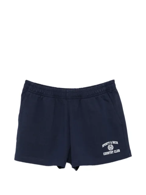 Sporty & Rich logo-print elasticated shorts Blue SH03776218BL106