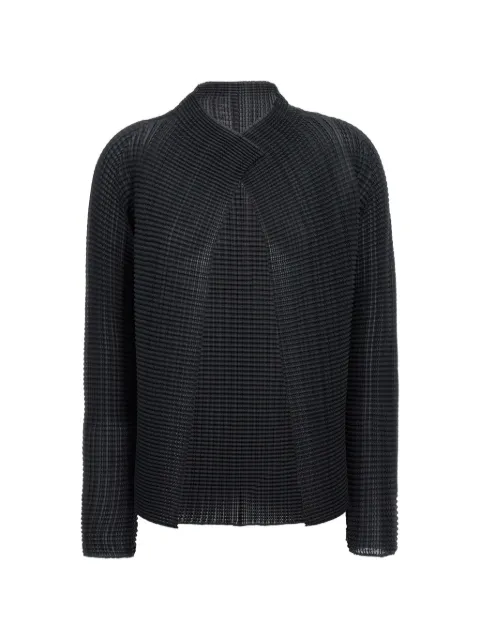 Issey Miyake Wooly Pleats cardigan Black IM66FJ68015
