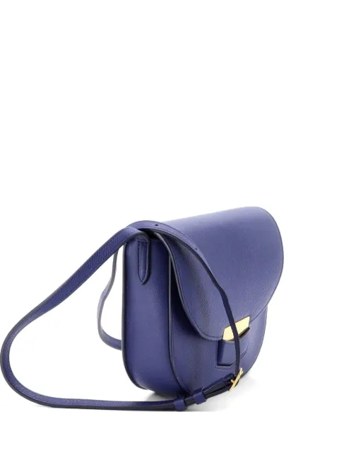 Celine Pre-Owned Trotteur Grainy Leather Small crossbody bag Blue 7YPTPNHWXCQISC61