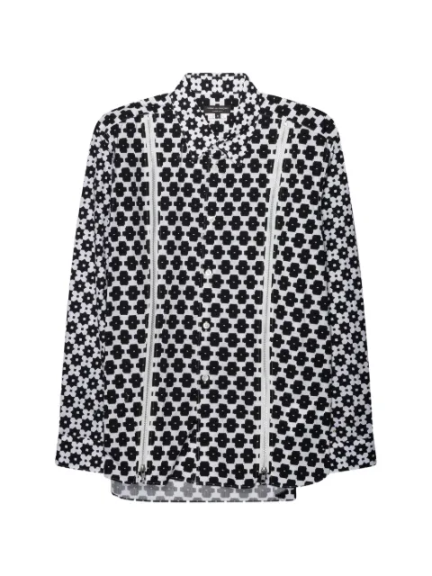 Comme des Garçons Homme patterned zip-detail shirt White CDPMTPS0010