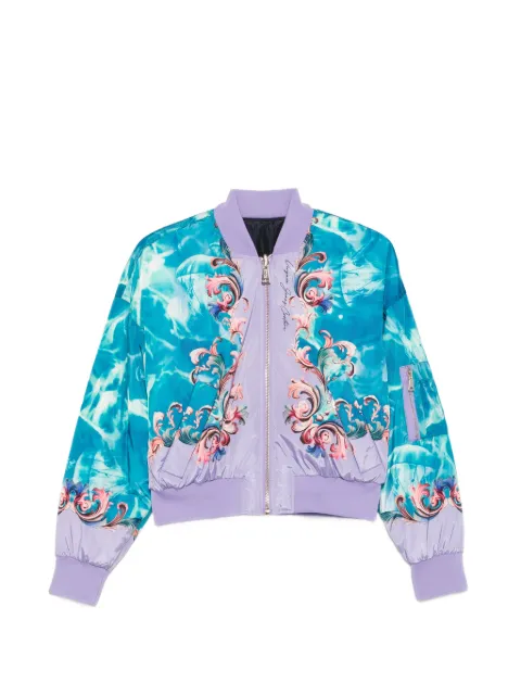 Versace Jeans Couture reversible floral-print bomber jacket Blue 80HAS408CQ30D
