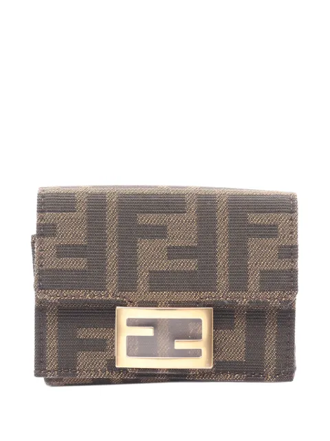 Fendi Pre-Owned 2010-2026 Zucca Baguette Trifold Wallet small wallets Brown K86JVW6NDMZA59HI