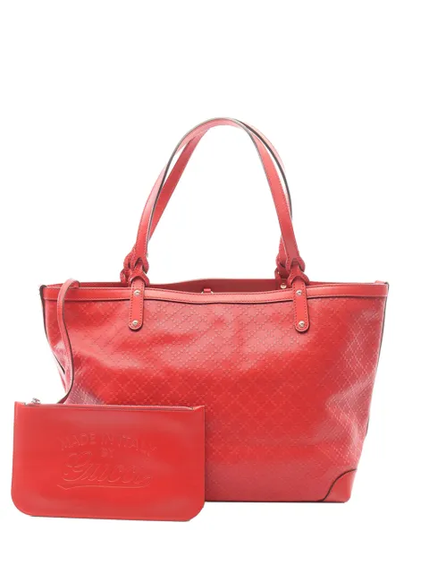 Gucci Pre-Owned 2016-2026 Small Diamante Craft tote bag Red 6DEX9WIFTS35QYNQ