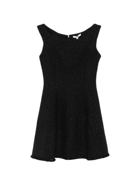 Maje frayed-hem mini dress Black MFPRO05054