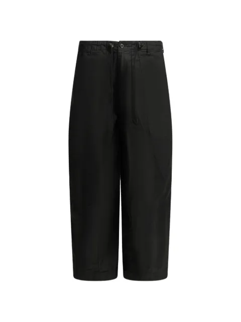 Needles drawstring-waist wide-leg trousers Black SX195
