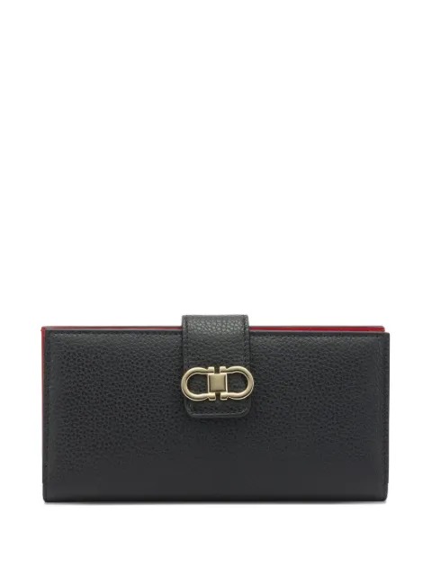 Ferragamo pebbled-leather wallet Black 795522