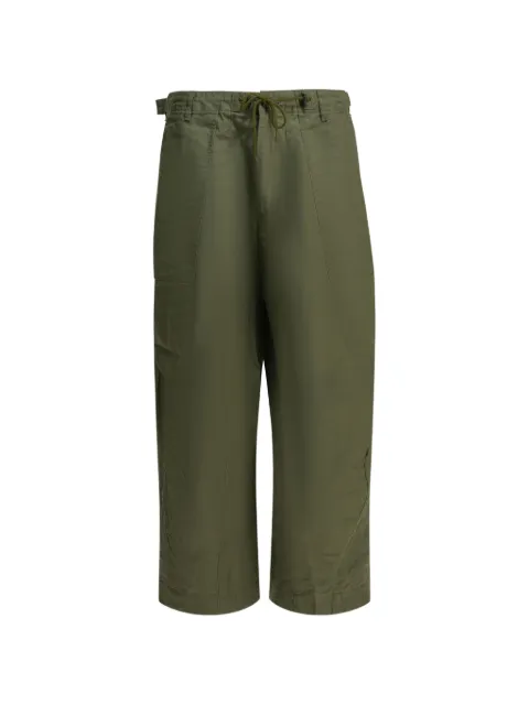 Needles Fatigue drawstring-waist wide-leg trousers Green SX195