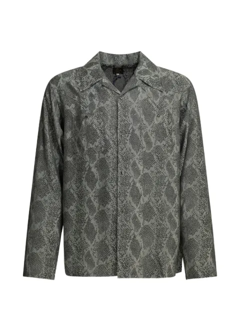 Needles snakeskin-print western-style shirt Grey SX263AGREY