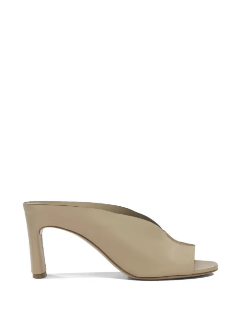 Del Carlo 11725 open-toe leather heeled sandals Neutrals 11725METISNATURGRANO