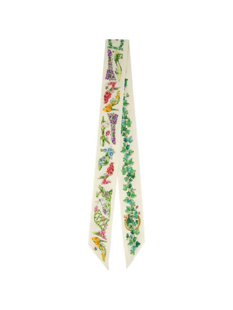 Ferragamo Eden floral-print silk scarf Neutrals 795177