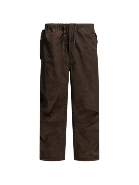 BEAMS PLUS floral-print drawstring trousers Brown 3824041479128