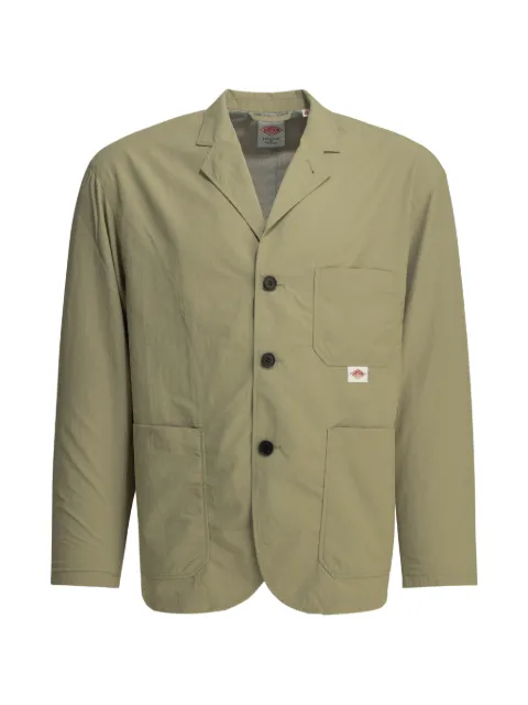 Danton logo-patch notched-lapels jacket Neutrals DTA0763TNY
