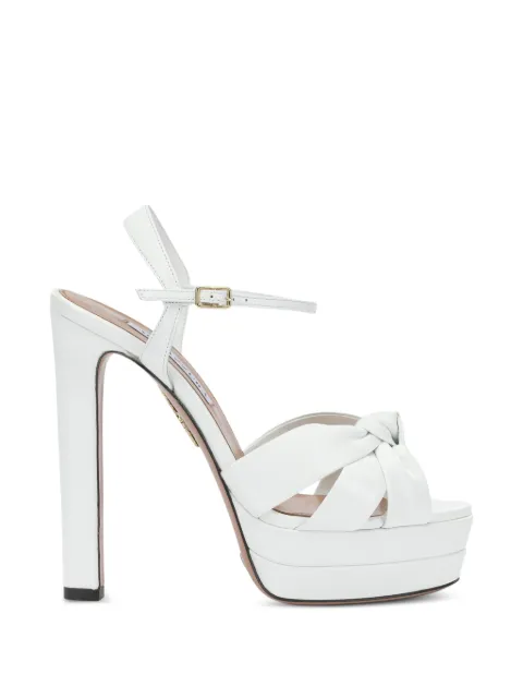 Aquazzura knotted platform sandals White NINHIGB0NAPOPW