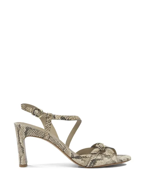 Del Carlo snakeskin-effect buckle-detail sandals Neutrals 11924