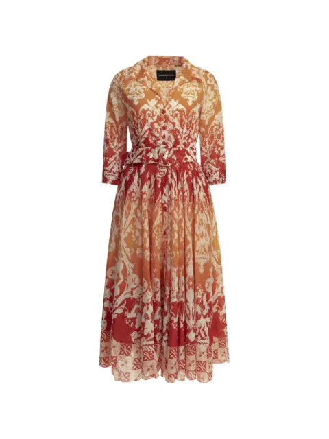 Samantha Sung belted ombré-effect midi dress Orange ASTERIMPEROOMBREORANGE