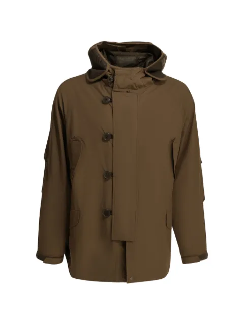 DAIWA PIER39 hooded button-up coat Brown 8818013370428
