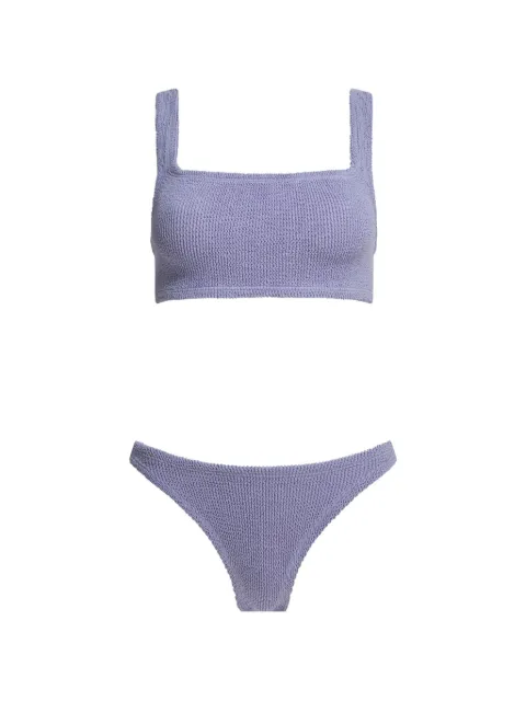 Hunza G Xandra crinkle-effect bikini Purple XANDRABIKINICRINKLELILAC