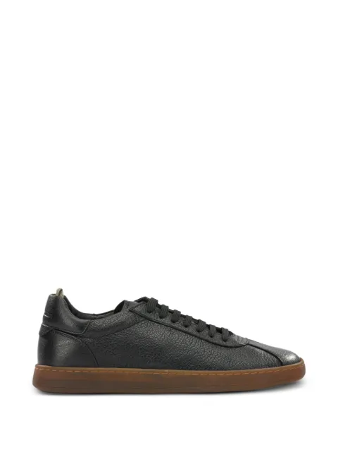 Officine Creative Halo grainy-leather sneakers Black GINNASIO001DEERNERO