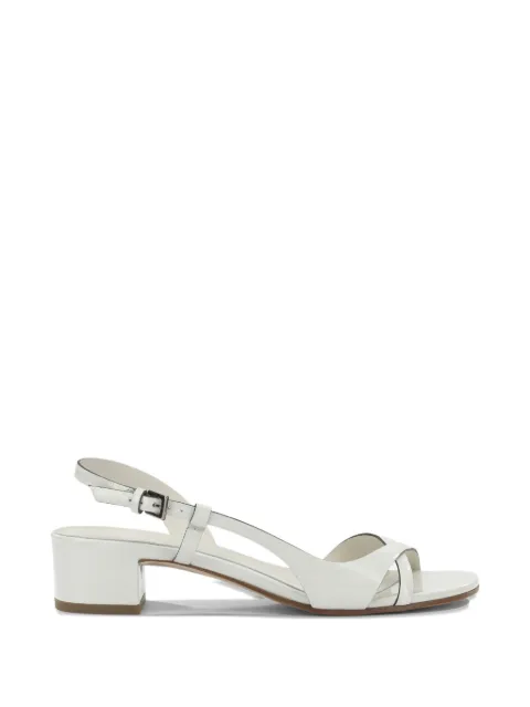 Del Carlo crossover-strap slingback sandals White 12111