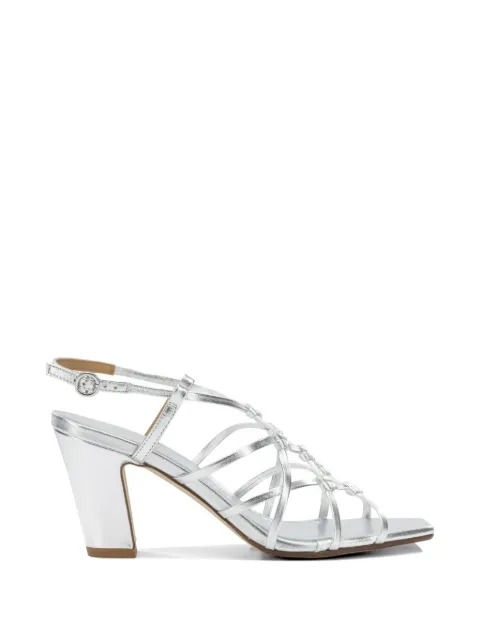 Aeyde Acacia laminated-finish sandals Silver ACACIA