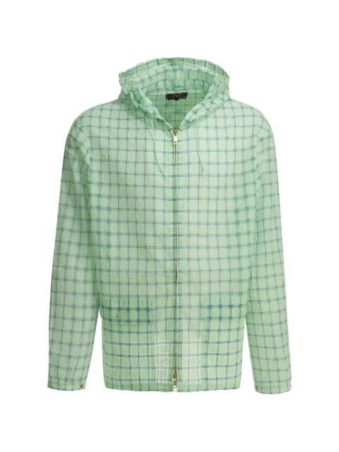 BEAMS PLUS check-pattern hooded coat Green 3818093313960