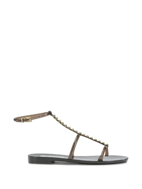 MENGHI stud-embellished T-bar sandals Black 1000COFFEEGELTURTLE