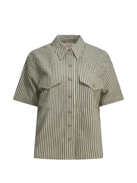 Filson Western striped button-down cotton shirt Blue FWCAM0017W0131