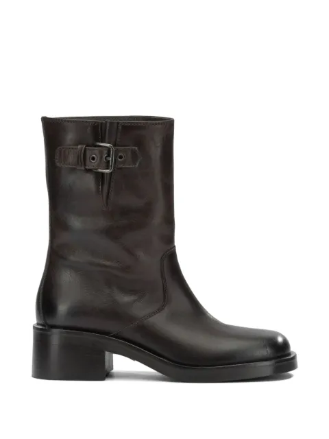 strategia shoes buckle-detail leather boots Brown A5465BOSTONFONDENTE