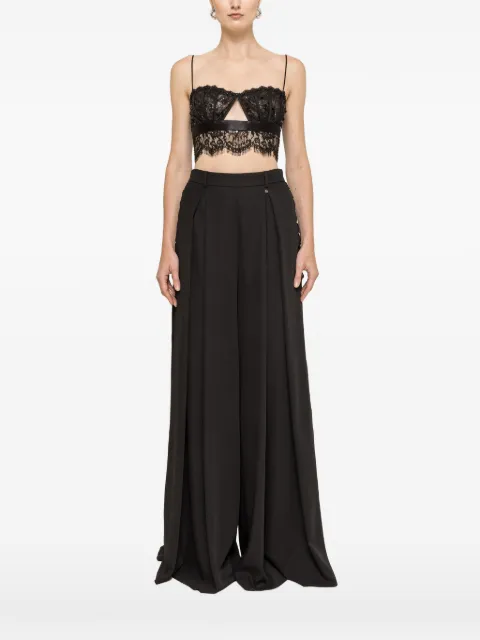 NISSA sequin-detail lace top Black RTOP16684