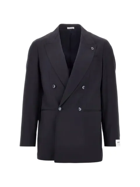BRERAS MILANO Arezzo double-breasted peak-lapel blazer Black AREZZOAB97476