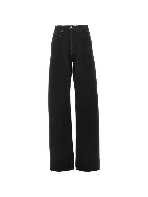 Saint Laurent contrast-stitch wide-leg jeans Black 834135Y33WC