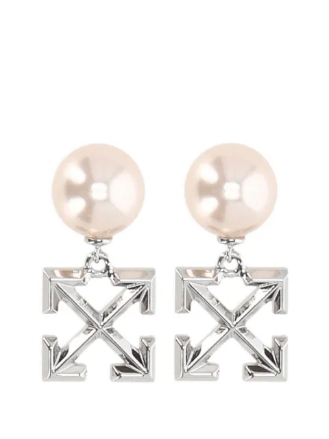 Off-White faux-pearl earrings Silver OWOD2A8S26MET001723C